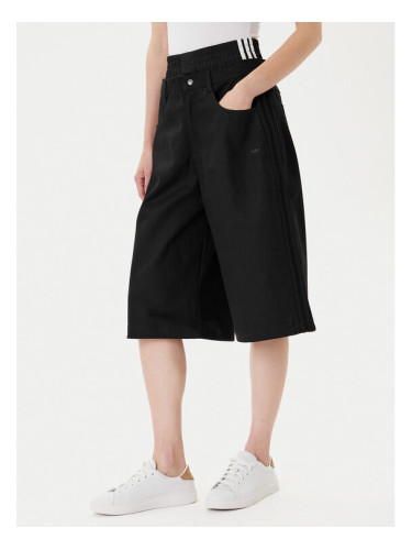 adidas Дънкови шорти Firebird Utility JX7592 Черен Regular Fit