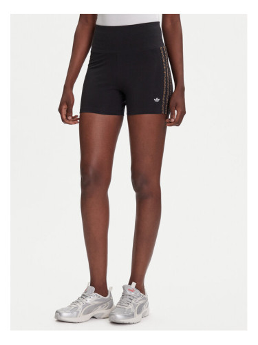 adidas Къс клин Leopard JW7305 Черен Slim Fit