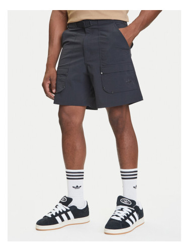adidas Шорти от плат Premium Essentials Utility Cargo JD2107 Черен Loose Fit