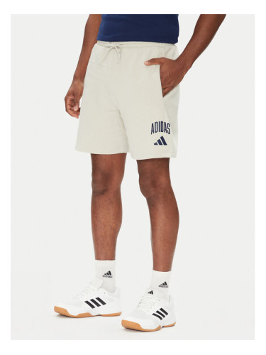adidas Спортни шорти Collegiate JM1726 Бежов Regular Fit