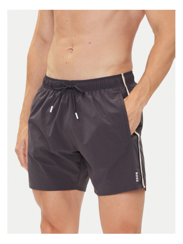 BOSS Плувни шорти Iconic 50491594 Сив Regular Fit