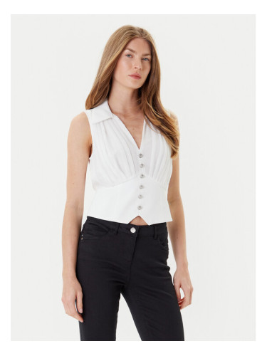 Morgan топ 242-OPLI Бял Slim Fit