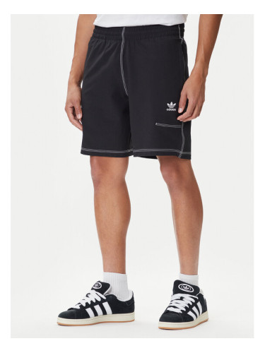 adidas Спортни шорти Trefoil Essentials KA8539 Черен Loose Fit