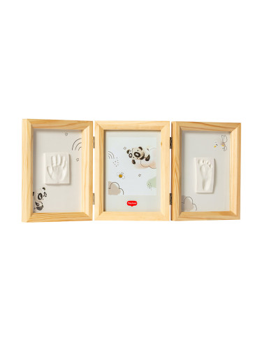 Рамка за 2 Отпечатъка и Снимка Tiny Love Tiny Creations, дървена рамка, 0м+