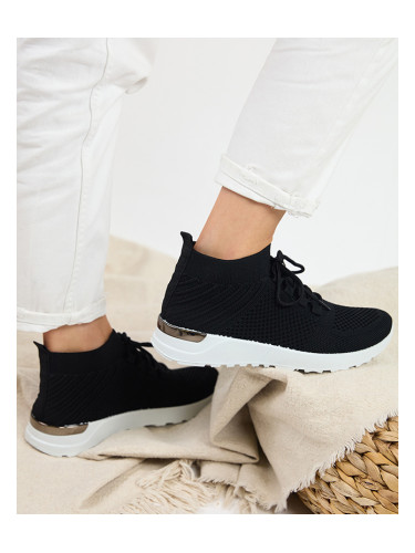 Resti Bamggy Women's Black Fabric Sports Shoes - Footwear
