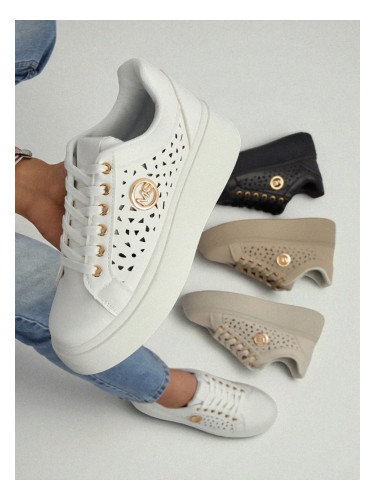 Resti Aurelia Bianca – White Platform Sneakers Ecru