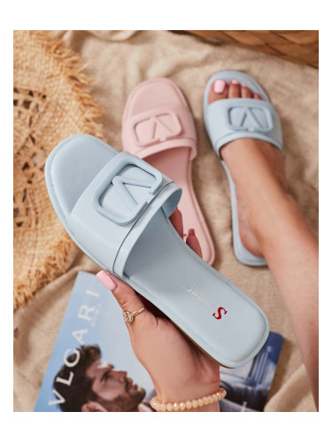 Resti Cartec blue women's eco leather slippers - Footwear