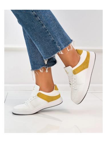 Resti Mustard white women's sports shoes Elevace