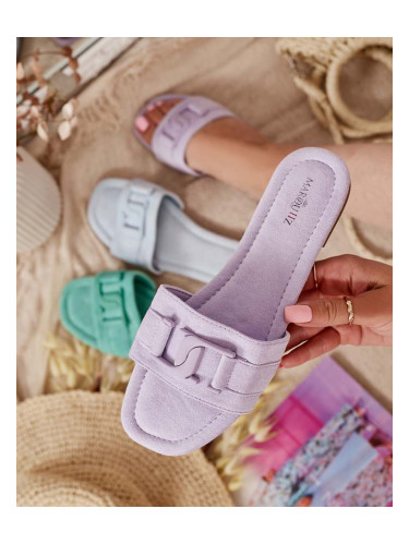Resti Royalfashion Purple women's flip-flops with buckle Rydr