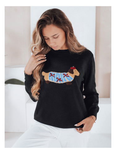 Дамски пуловер с апликация на куче CHICPAWS