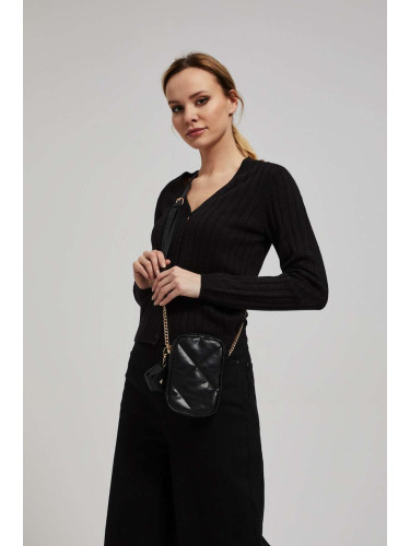 Marisse Quilted Black Chain Bag