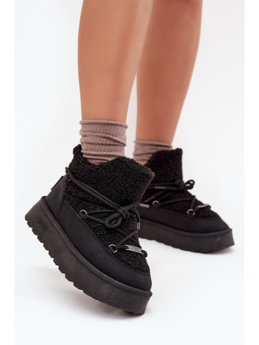 BIG STAR SHOES Дамски Снегоходки На Платформа С Козина Тип Баранец Big Star