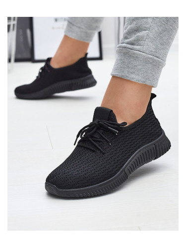 Resti Black women's fabric sports shoes Vobbu- Footwear