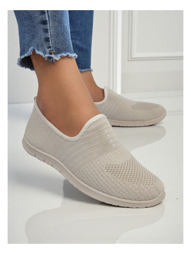 Resti Callista Women's Beige Moccasins Made of Breathable Fabric Spring Summer
