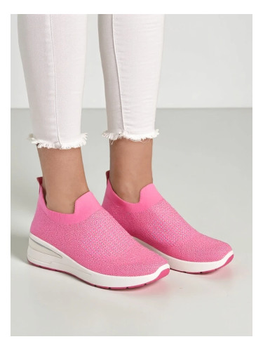 Resti Slip-on women's wedge sneakers with rhinestones Qelavise
