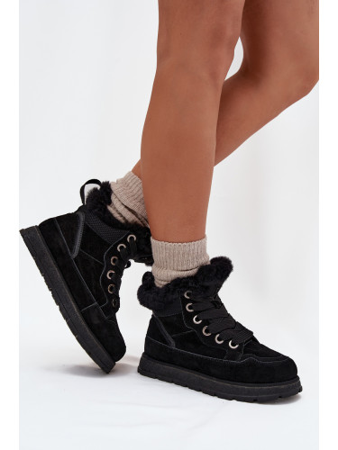 BIG STAR SHOES Дамски Зимни Боти Платформа С Козина Big Star