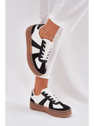 Boto Дамски Обувки На Платформа Бяло-Черно Sivirae