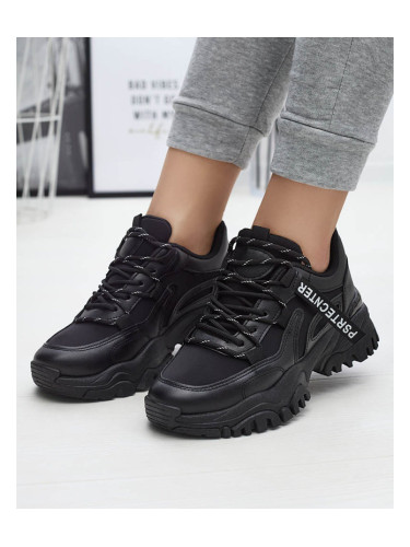 Resti Black women's sneaker sports shoes Evilpo- Footwear
