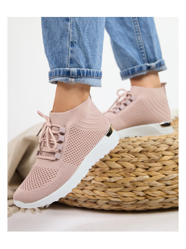 Resti Women's Pink Bamggy Fabric Sports Shoes - Footwear