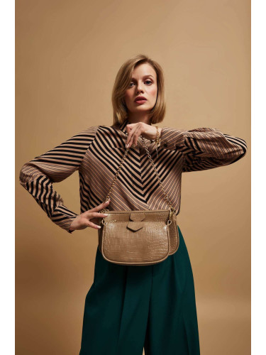 Marisse Dark Beige Shoulder Bag