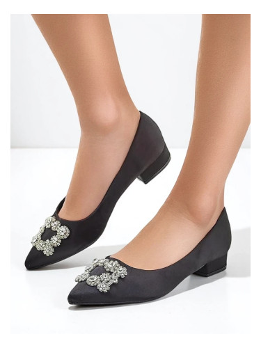 Resti Women's satin-like ballerinas with a buckle Legant