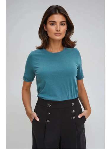 Marisse Green Short-Sleeved Cotton T-Shirt