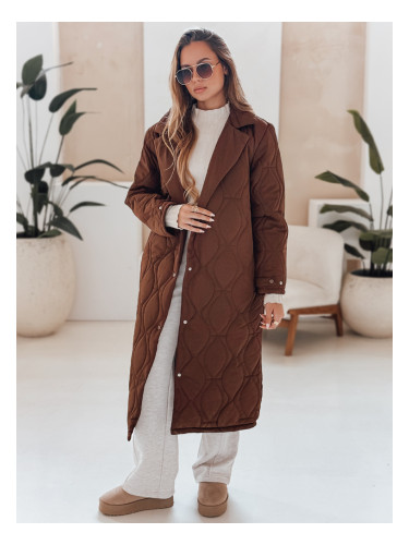 Дамско ватирано палто TRENDIFY кафяво