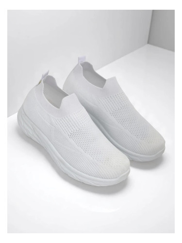 Resti Women's White Slip-On Sports Shoes