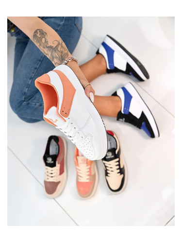 Resti White and orange women's sports shoes Elevace