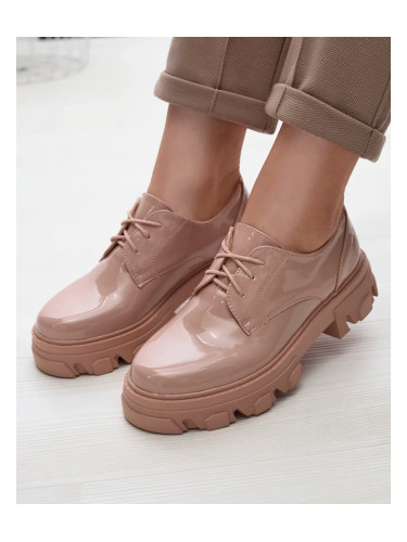 Resti Pink lacquered women's half shoes Delgor- Footwear