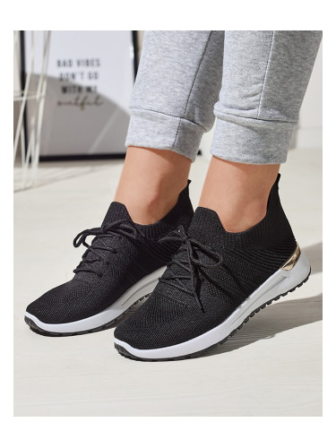 Resti Black woven sports shoes for women Ferroni - Footwear