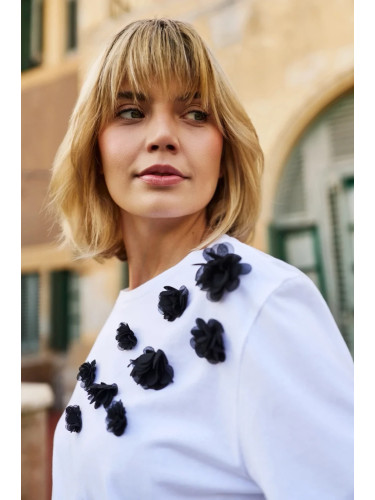 Marisse T-Shirt With White Application
