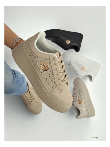 Resti Women's platform sneakers Callista ecru eco-leather