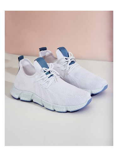 Resti White and blue Baym women's sports shoes - Footwear