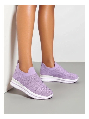 Resti Slip-on women's sports shoes with rhinestones Adeq