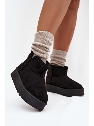 BIG STAR SHOES Дамски Снежни Обувки На Платформа С Шевове Big Star