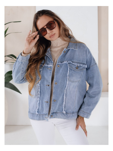 Дамско дънково яке DENZARIA синьо