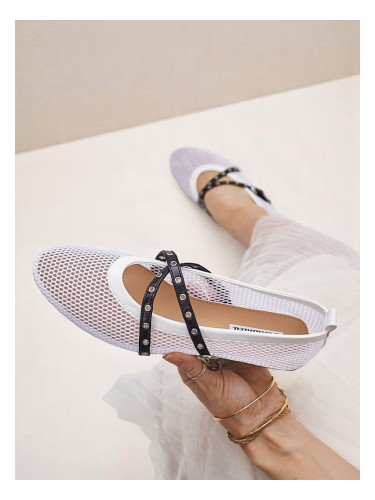 Resti Women's openwork ballet flats with strap Evanne