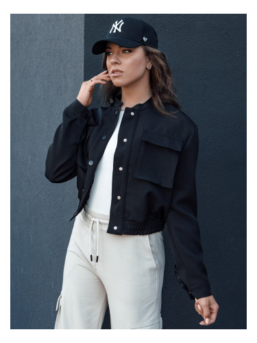 Дамско бомбър яке PRIEV черно