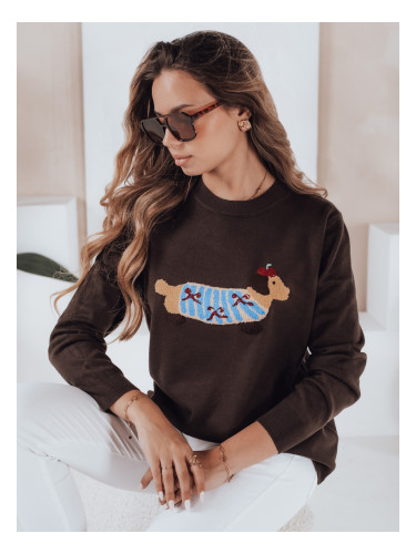 Дамски пуловер с апликация на куче CHICPAWS