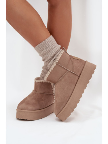 BIG STAR SHOES Дамски Снежни Обувки На Платформа С Шевове Big Star