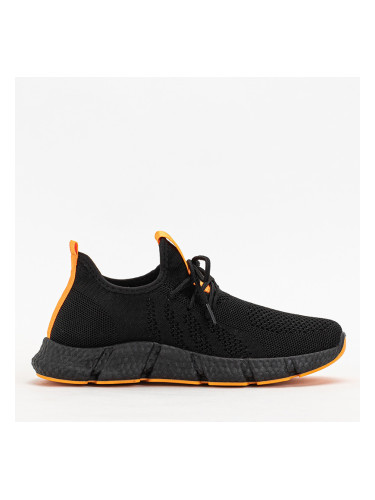 Resti Black and orange women's sports shoes Bommgi - Footwear