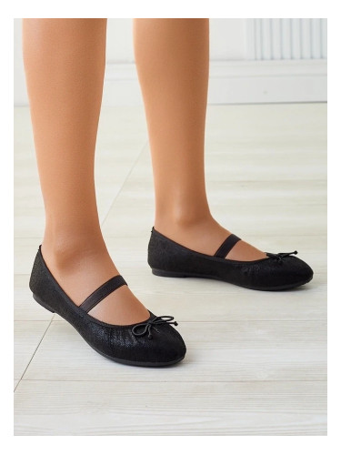 Resti Shiny women's ballet flats with bow and elastic Safte