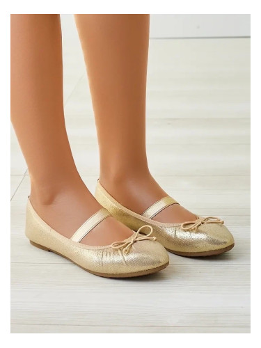 Resti Shiny women's ballet flats with a bow and elastic Safte
