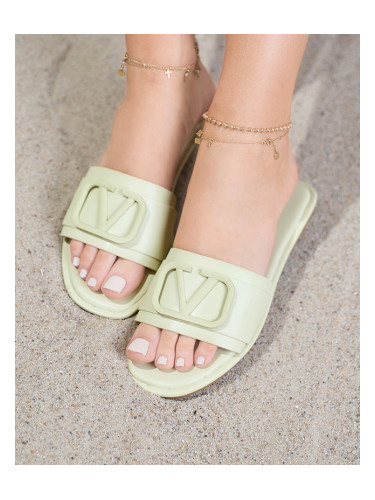 Resti Green women's eco leather Cartec slippers - Footwear