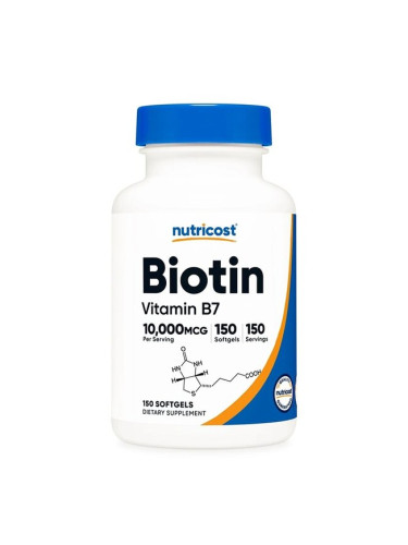 Биотин 10000 µg 150 софтгел капсули | Nutricost