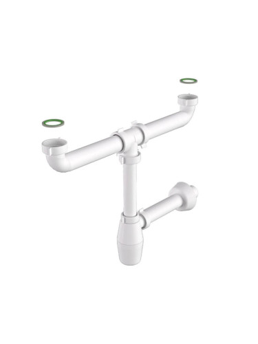 Двоен сифон за кухненска мивка TEDESCO