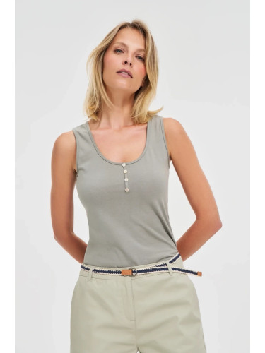 Marisse Plain Olive Top