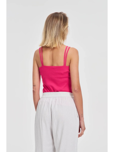 Marisse Fuchsia Cotton Top
