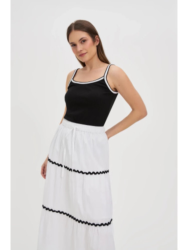 Marisse Black Cotton Top